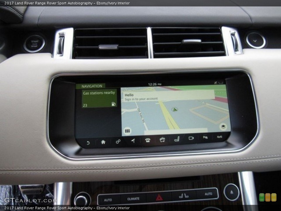 Ebony/Ivory Interior Navigation for the 2017 Land Rover Range Rover Sport Autobiography #118258413