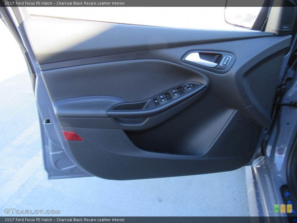 Charcoal Black Recaro Leather Interior Door Panel for the 2017 Ford Focus RS Hatch #118270290