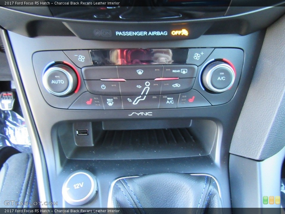 Charcoal Black Recaro Leather Interior Controls for the 2017 Ford Focus RS Hatch #118270560