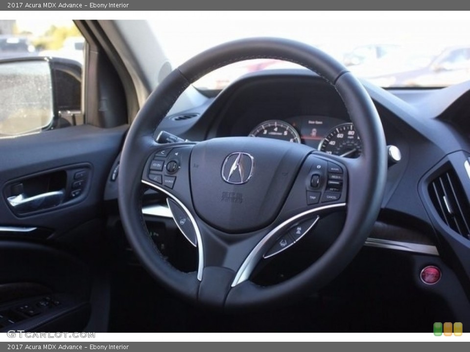 Ebony Interior Steering Wheel for the 2017 Acura MDX Advance #118270872