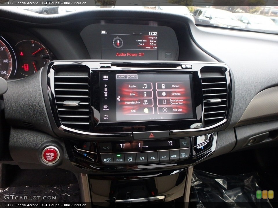 Black Interior Controls for the 2017 Honda Accord EX-L Coupe #118280703