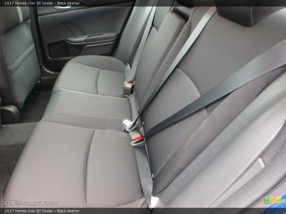Black Interior Rear Seat for the 2017 Honda Civic EX Sedan #118281150