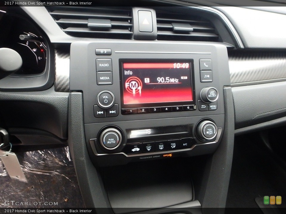 Black Interior Controls for the 2017 Honda Civic Sport Hatchback #118283139
