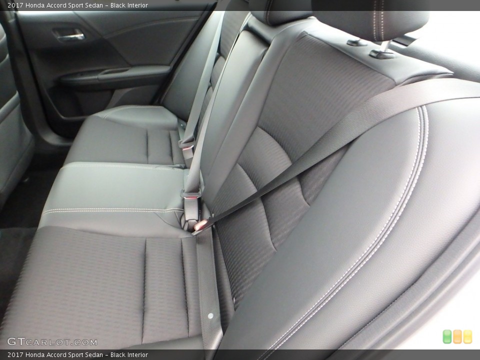 Black Interior Rear Seat for the 2017 Honda Accord Sport Sedan #118285689