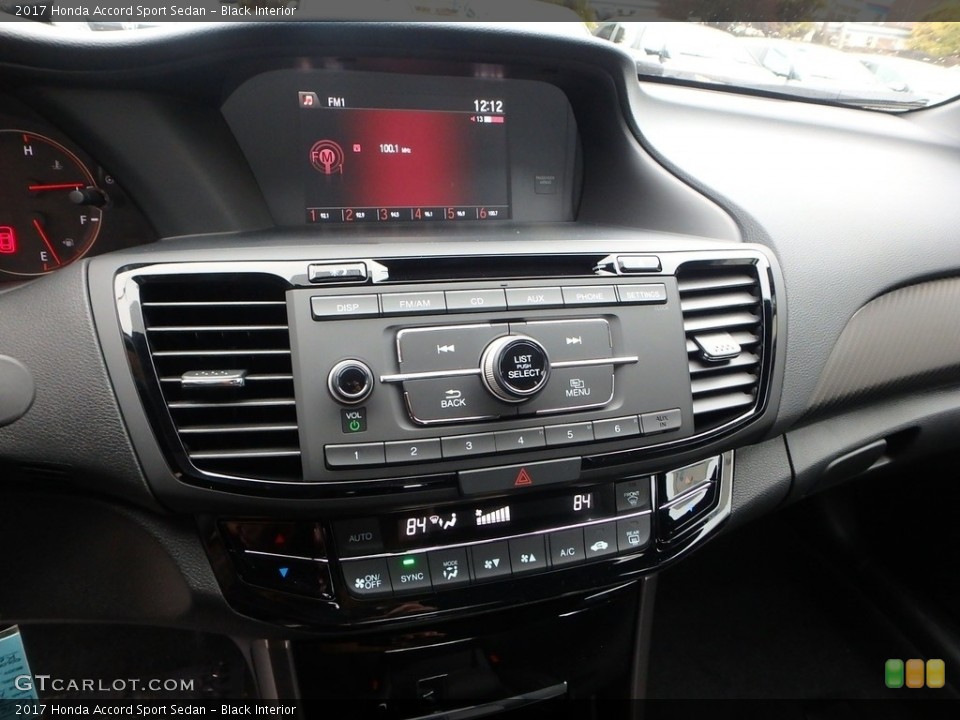 Black Interior Controls for the 2017 Honda Accord Sport Sedan #118285767