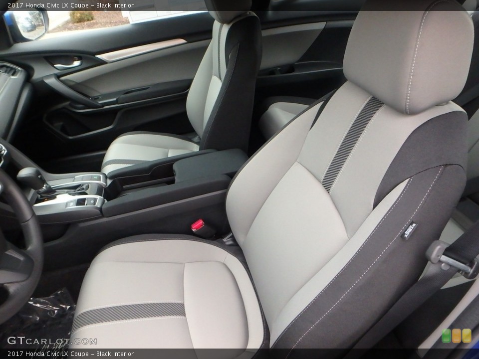 Black Interior Front Seat for the 2017 Honda Civic LX Coupe #118294038
