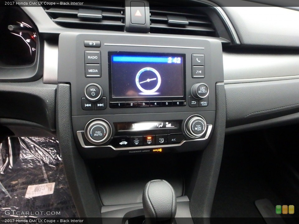 Black Interior Controls for the 2017 Honda Civic LX Coupe #118294137
