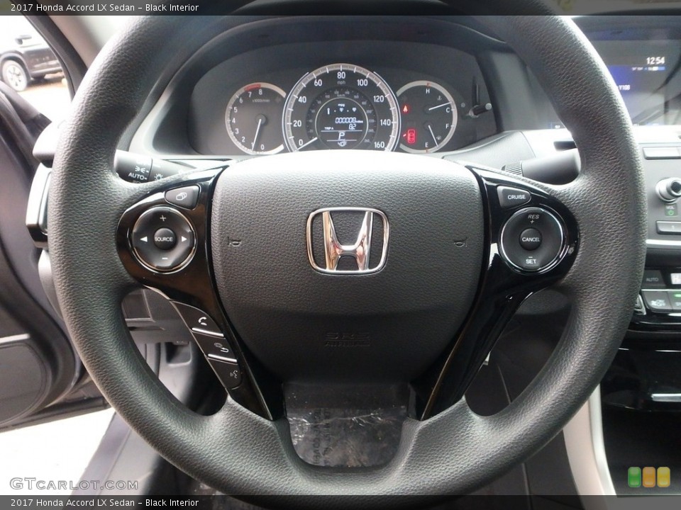 Black Interior Steering Wheel for the 2017 Honda Accord LX Sedan #118296603