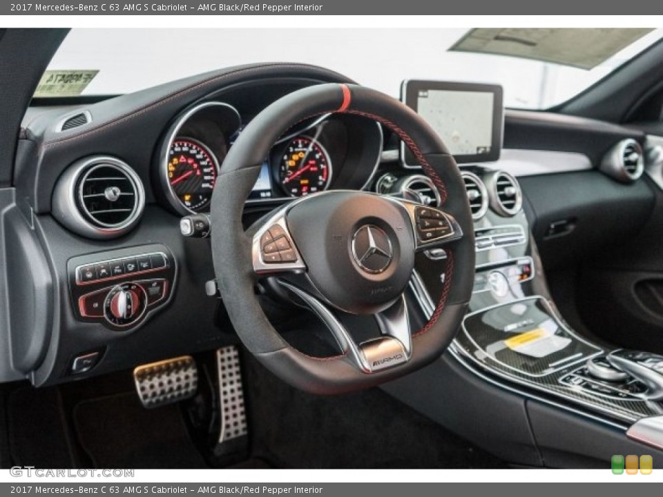 AMG Black/Red Pepper Interior Dashboard for the 2017 Mercedes-Benz C 63 AMG S Cabriolet #118310510