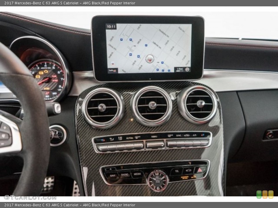 AMG Black/Red Pepper Interior Controls for the 2017 Mercedes-Benz C 63 AMG S Cabriolet #118310570