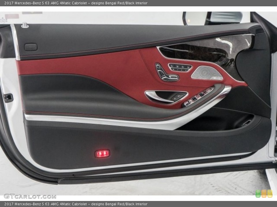 designo Bengal Red/Black Interior Door Panel for the 2017 Mercedes-Benz S 63 AMG 4Matic Cabriolet #118311632