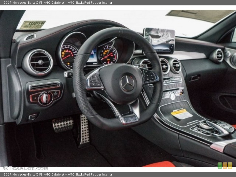 AMG Black/Red Pepper Interior Dashboard for the 2017 Mercedes-Benz C 63 AMG Cabriolet #118311686