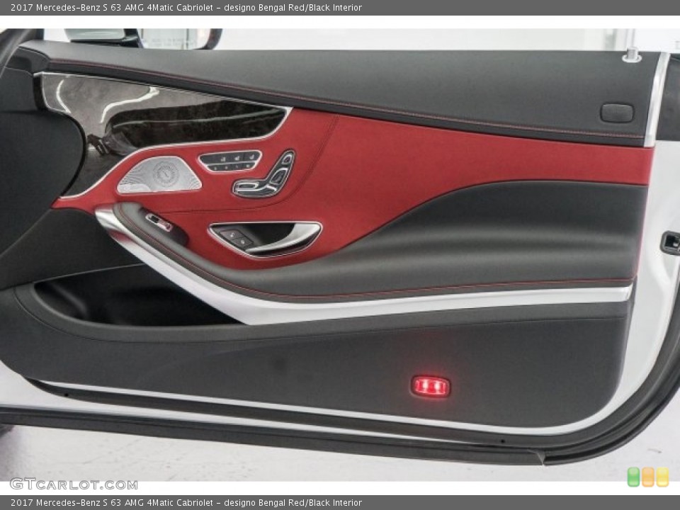 designo Bengal Red/Black Interior Door Panel for the 2017 Mercedes-Benz S 63 AMG 4Matic Cabriolet #118311689