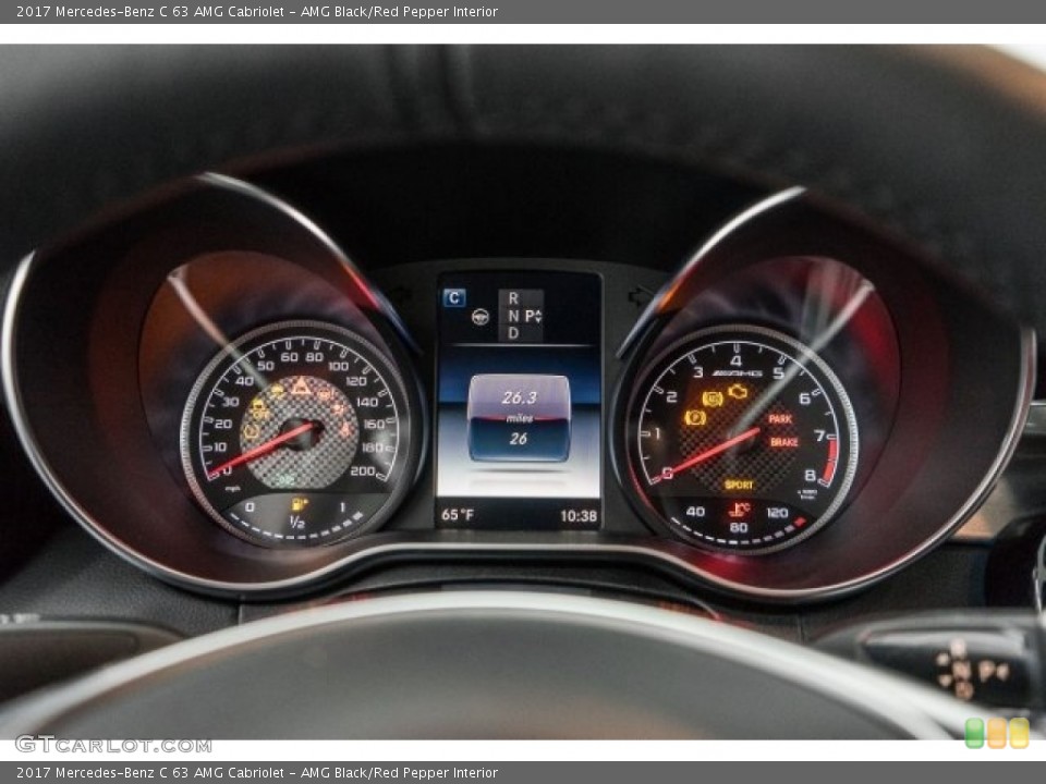 AMG Black/Red Pepper Interior Gauges for the 2017 Mercedes-Benz C 63 AMG Cabriolet #118311914