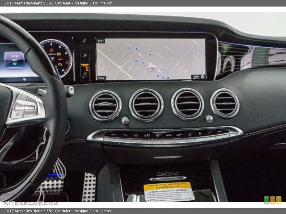 designo Black Interior Controls for the 2017 Mercedes-Benz S 550 Cabriolet #118312048