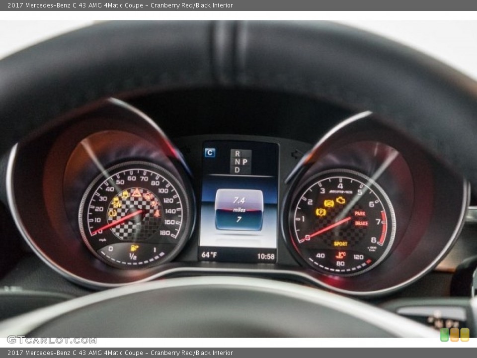 Cranberry Red/Black Interior Gauges for the 2017 Mercedes-Benz C 43 AMG 4Matic Coupe #118312130