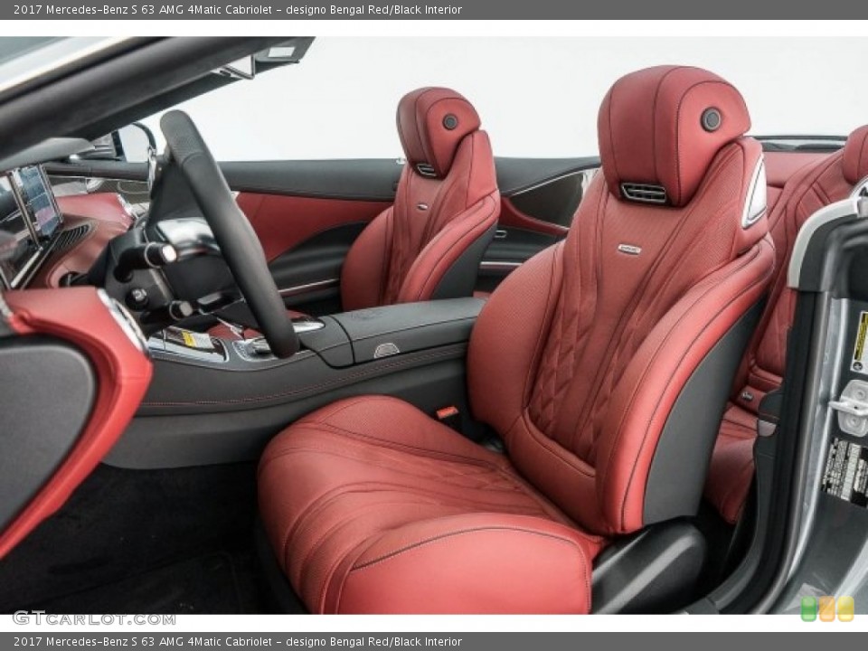designo Bengal Red/Black Interior Front Seat for the 2017 Mercedes-Benz S 63 AMG 4Matic Cabriolet #118312241
