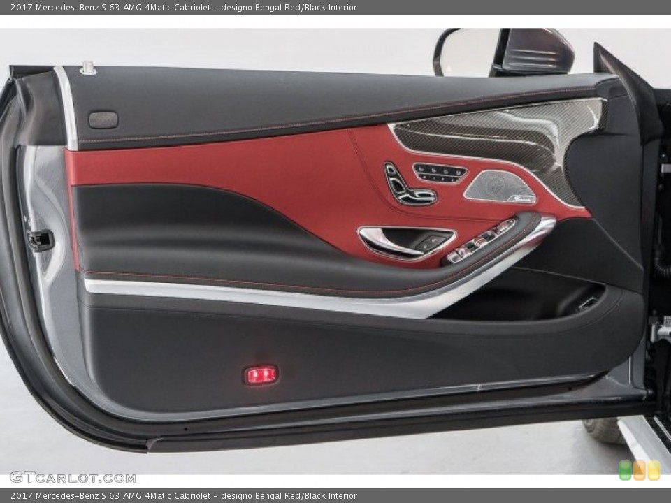 designo Bengal Red/Black Interior Door Panel for the 2017 Mercedes-Benz S 63 AMG 4Matic Cabriolet #118312535