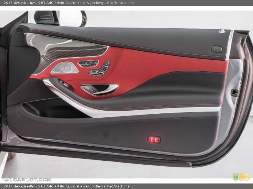 designo Bengal Red/Black Interior Door Panel for the 2017 Mercedes-Benz S 63 AMG 4Matic Cabriolet #118312592