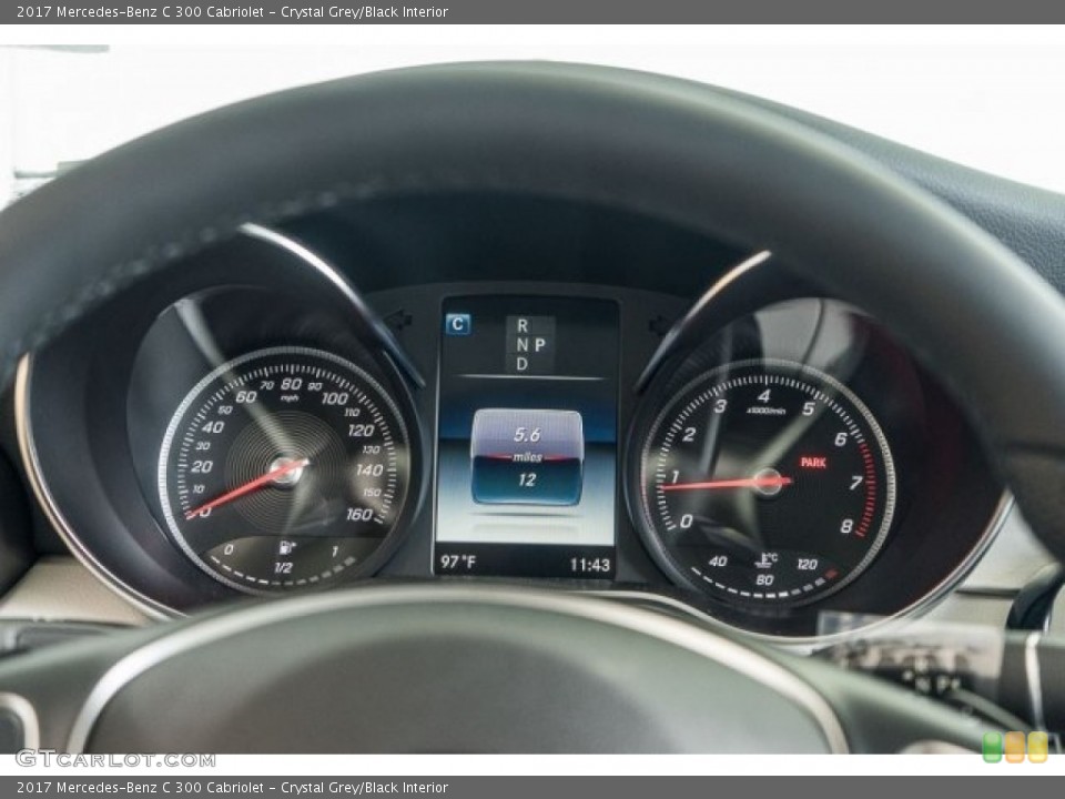 Crystal Grey/Black Interior Gauges for the 2017 Mercedes-Benz C 300 Cabriolet #118312826