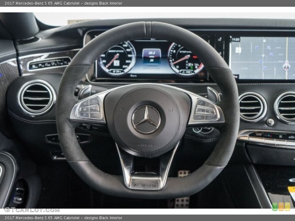 designo Black Interior Steering Wheel for the 2017 Mercedes-Benz S 65 AMG Cabriolet #118313012