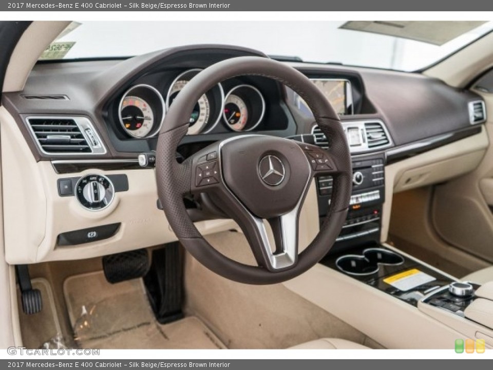 Silk Beige/Espresso Brown Interior Dashboard for the 2017 Mercedes-Benz E 400 Cabriolet #118314365