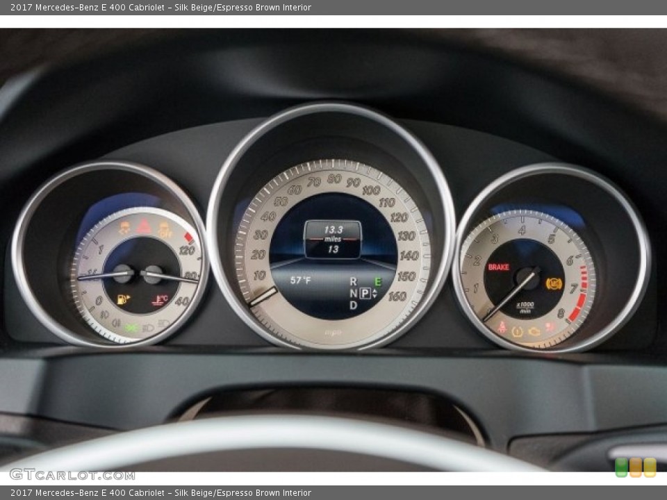 Silk Beige/Espresso Brown Interior Gauges for the 2017 Mercedes-Benz E 400 Cabriolet #118314401