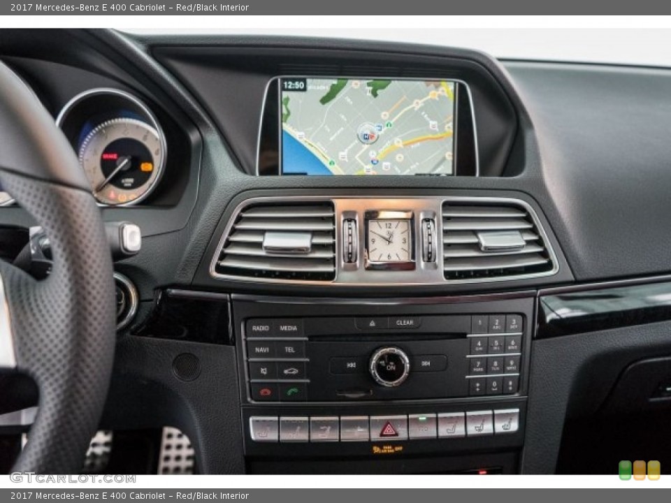 Red/Black Interior Navigation for the 2017 Mercedes-Benz E 400 Cabriolet #118314644