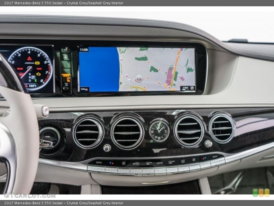 Crystal Grey/Seashell Grey Interior Navigation for the 2017 Mercedes-Benz S 550 Sedan #118315604