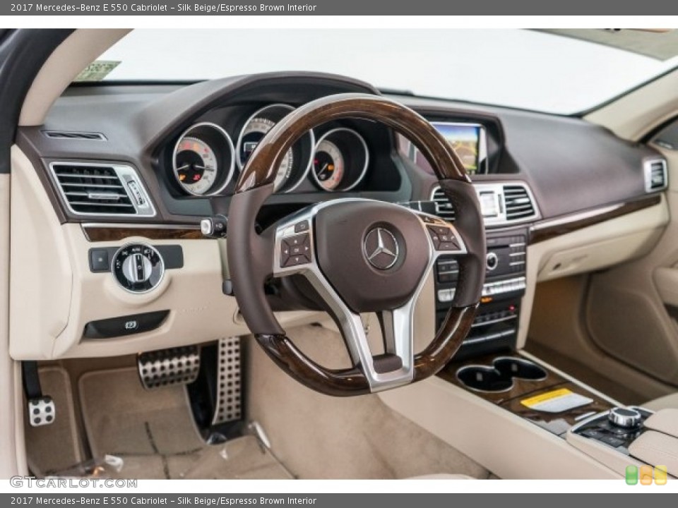 Silk Beige/Espresso Brown Interior Dashboard for the 2017 Mercedes-Benz E 550 Cabriolet #118316144