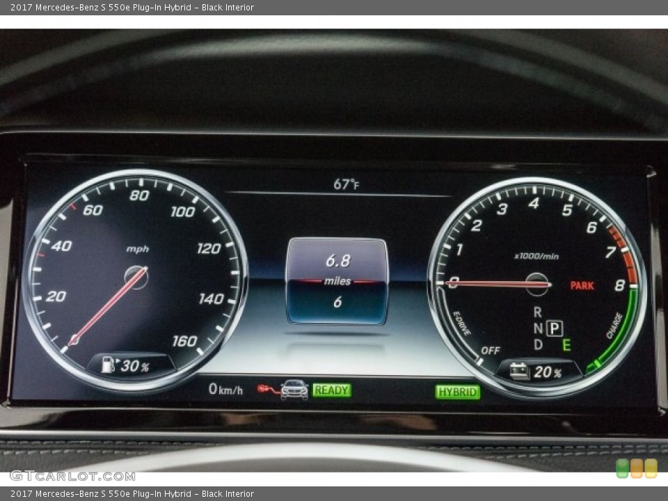Black Interior Gauges for the 2017 Mercedes-Benz S 550e Plug-In Hybrid #118316459