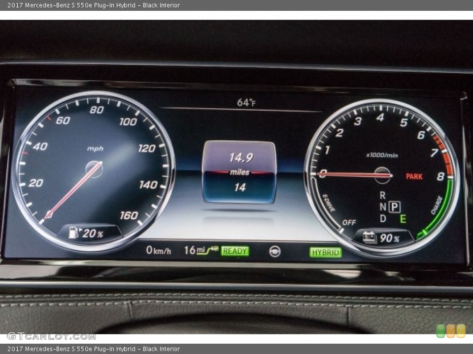 Black Interior Gauges for the 2017 Mercedes-Benz S 550e Plug-In Hybrid #118316630