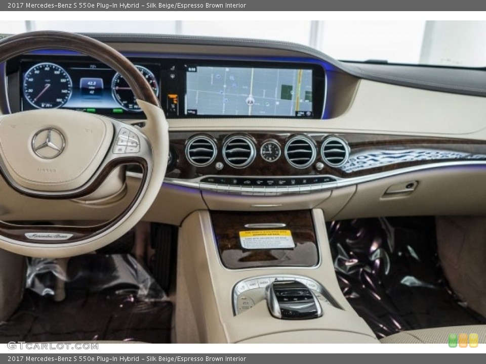 Silk Beige/Espresso Brown Interior Dashboard for the 2017 Mercedes-Benz S 550e Plug-In Hybrid #118317370