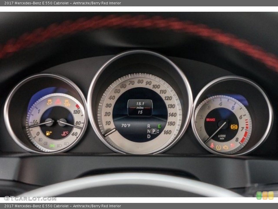 Anthracite/Berry Red Interior Gauges for the 2017 Mercedes-Benz E 550 Cabriolet #118321325