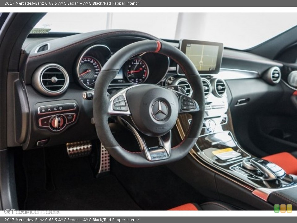 AMG Black/Red Pepper Interior Dashboard for the 2017 Mercedes-Benz C 63 S AMG Sedan #118322699