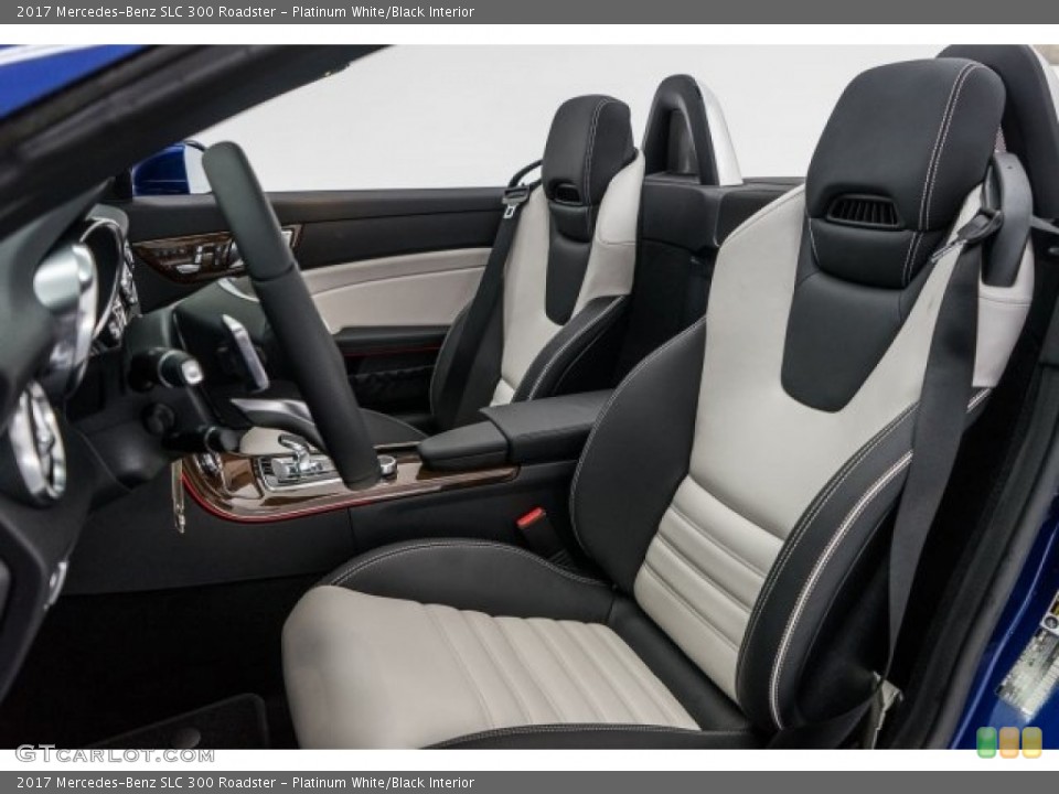 Platinum White/Black 2017 Mercedes-Benz SLC Interiors