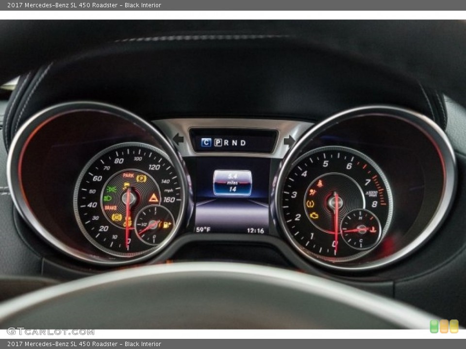 Black Interior Gauges for the 2017 Mercedes-Benz SL 450 Roadster #118323755