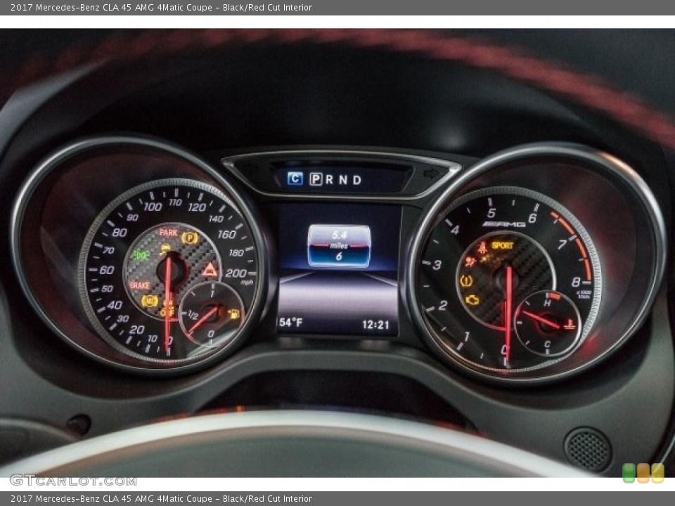 Black/Red Cut Interior Gauges for the 2017 Mercedes-Benz CLA 45 AMG 4Matic Coupe #118325051