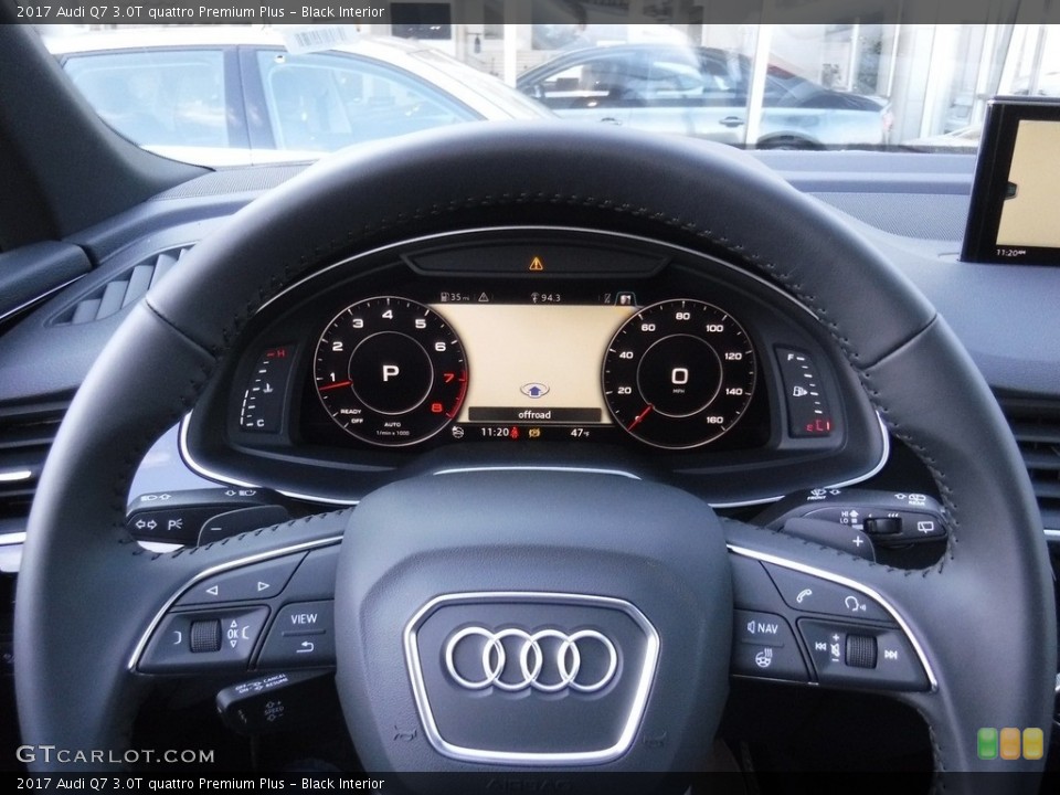 Black Interior Steering Wheel for the 2017 Audi Q7 3.0T quattro Premium Plus #118330529