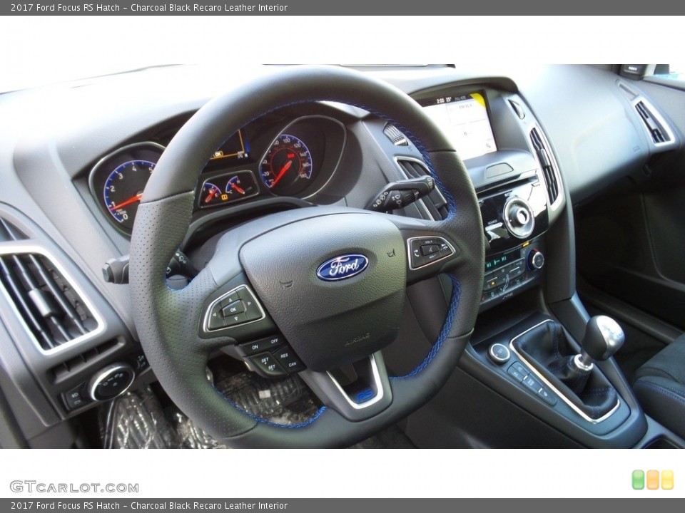Charcoal Black Recaro Leather Interior Dashboard for the 2017 Ford Focus RS Hatch #118336487