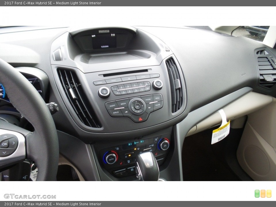 Medium Light Stone Interior Controls for the 2017 Ford C-Max Hybrid SE #118336652