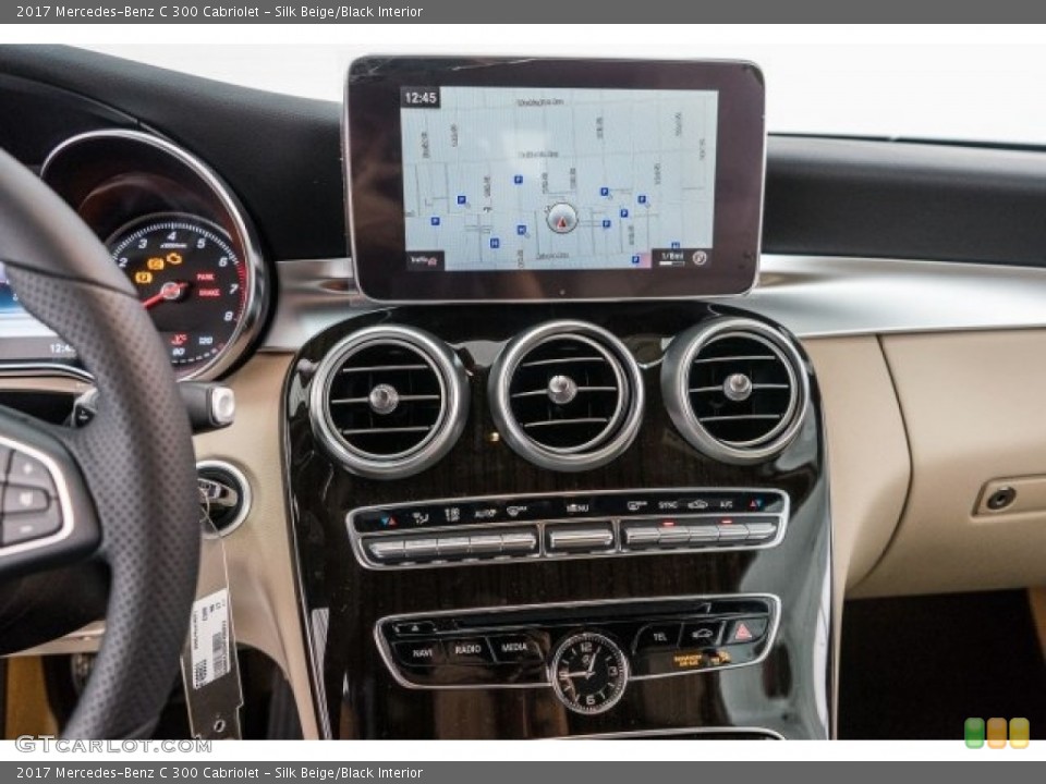 Silk Beige/Black Interior Controls for the 2017 Mercedes-Benz C 300 Cabriolet #118359673