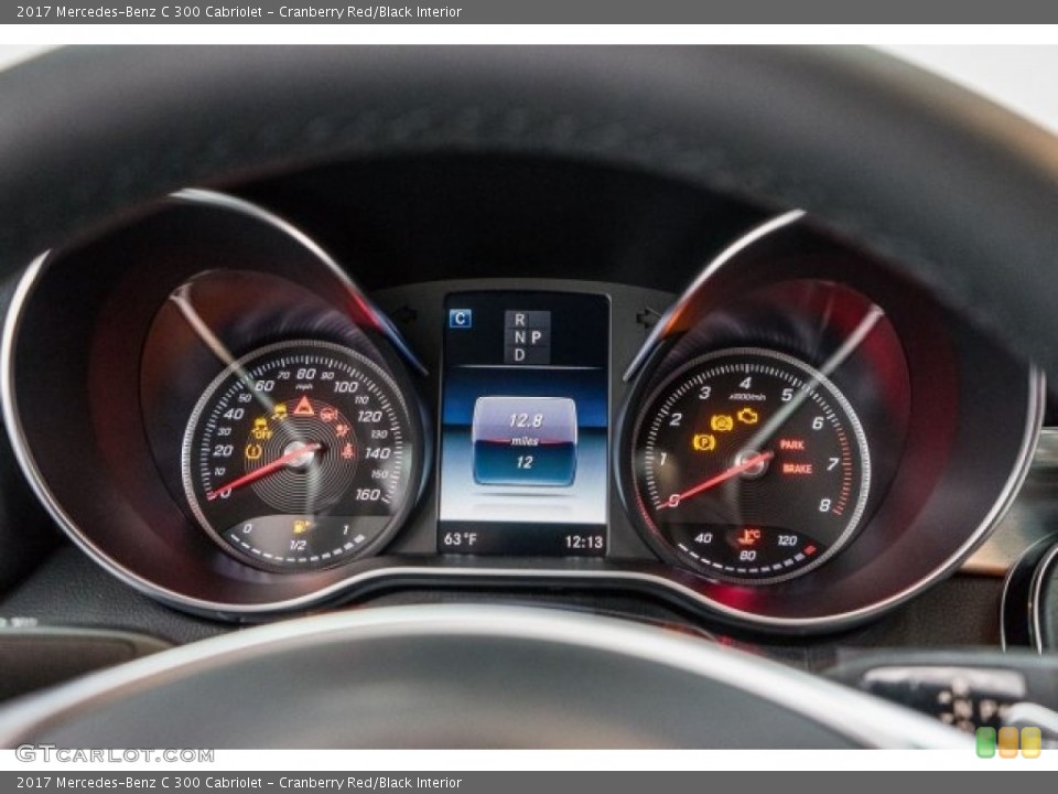 Cranberry Red/Black Interior Gauges for the 2017 Mercedes-Benz C 300 Cabriolet #118359922