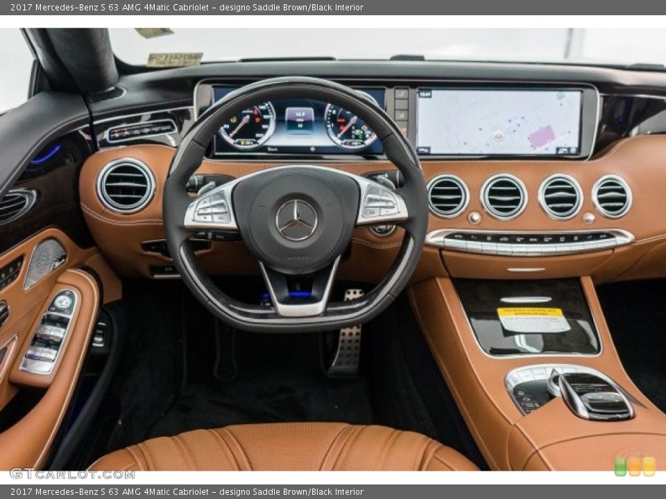 designo Saddle Brown/Black Interior Dashboard for the 2017 Mercedes-Benz S 63 AMG 4Matic Cabriolet #118382169