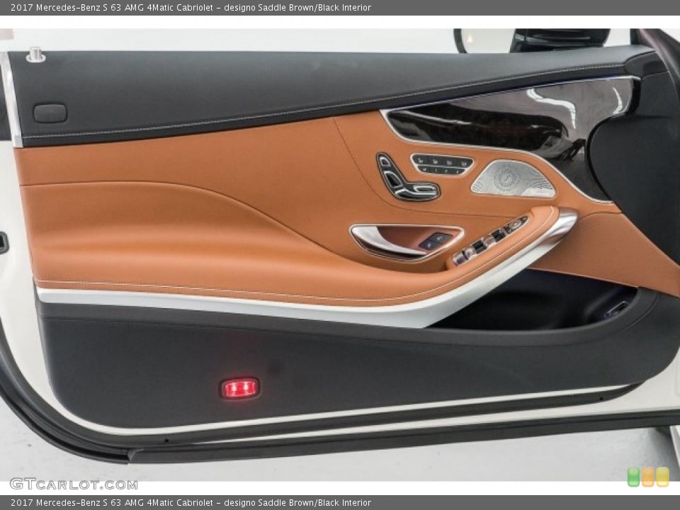 designo Saddle Brown/Black Interior Door Panel for the 2017 Mercedes-Benz S 63 AMG 4Matic Cabriolet #118382477
