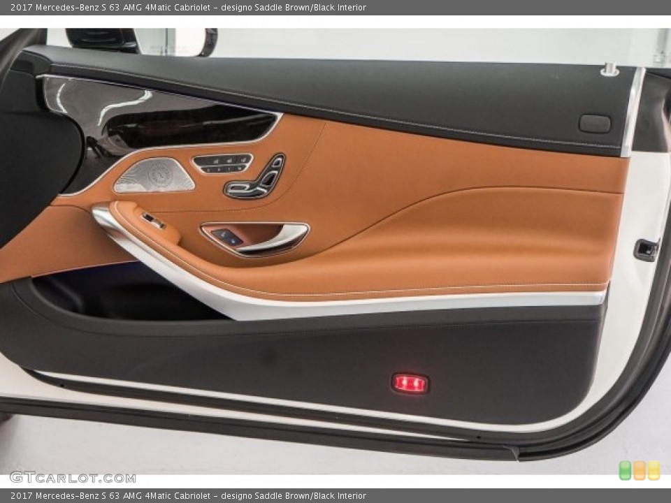 designo Saddle Brown/Black Interior Door Panel for the 2017 Mercedes-Benz S 63 AMG 4Matic Cabriolet #118382541