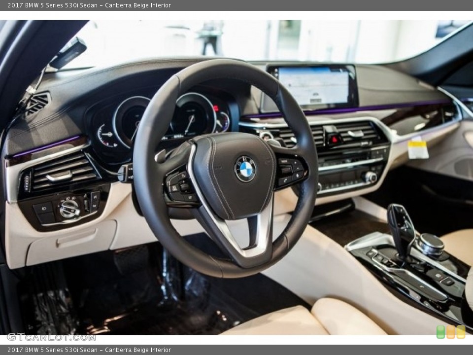 Canberra Beige Interior Photo for the 2017 BMW 5 Series 530i Sedan #118386377