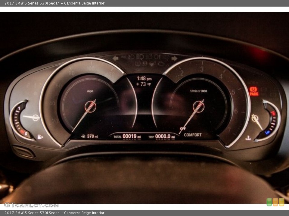 Canberra Beige Interior Gauges for the 2017 BMW 5 Series 530i Sedan #118386398