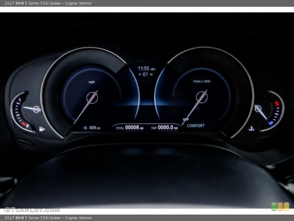 Cognac Interior Gauges for the 2017 BMW 5 Series 530i Sedan #118386629