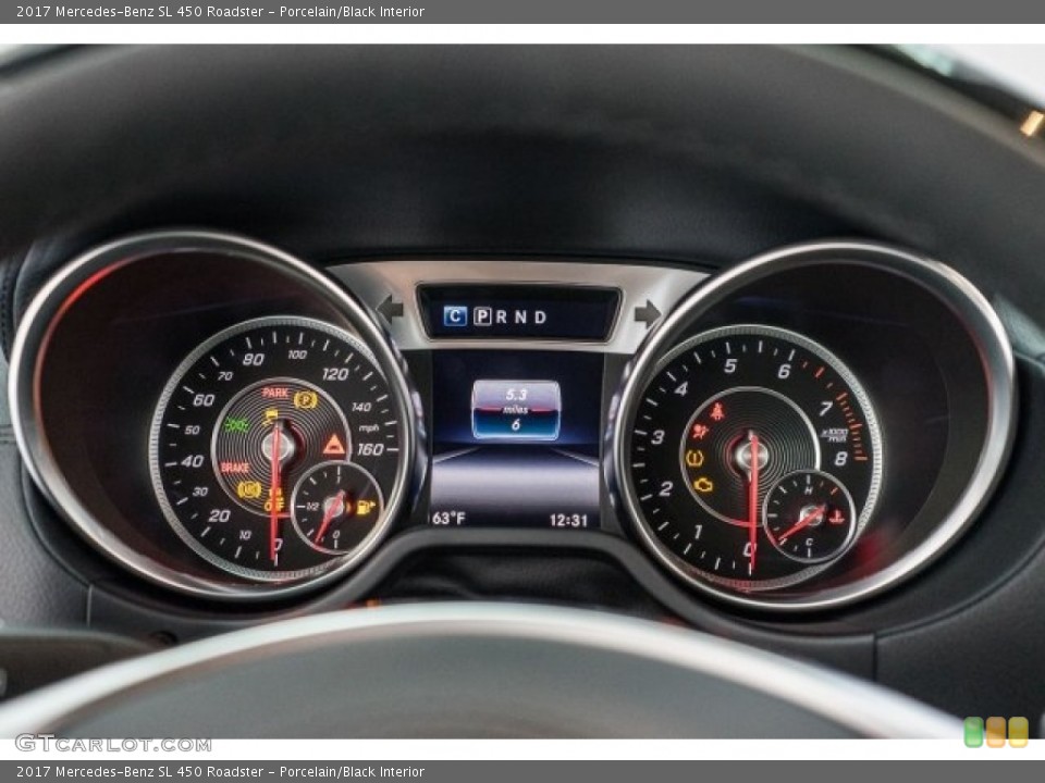 Porcelain/Black Interior Gauges for the 2017 Mercedes-Benz SL 450 Roadster #118386860